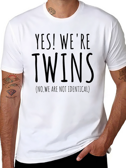 Yes! Were Twins Funny Sibling T-Shirt
