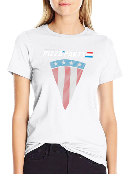 Pizza Party Patriotic Graphic T-Shirt