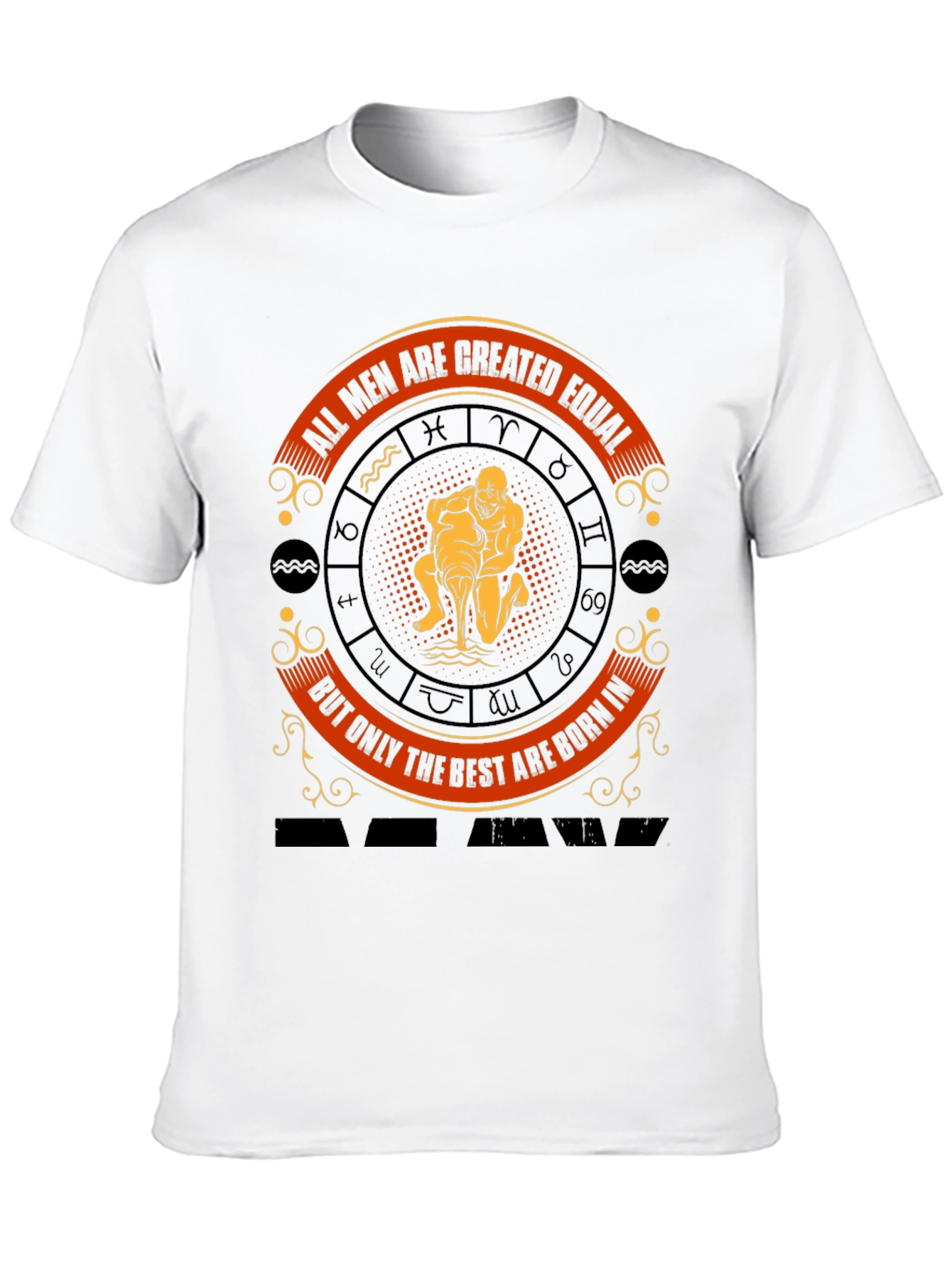 Aquarius Zodiac Sign Mens T-Shirt