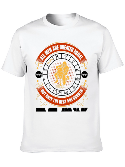 Aquarius Zodiac Sign Mens T-Shirt