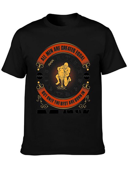 Aquarius Zodiac Sign Mens T-Shirt