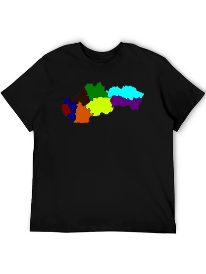 Slovakia Map Graphic Tee - Black Unisex T-Shirt