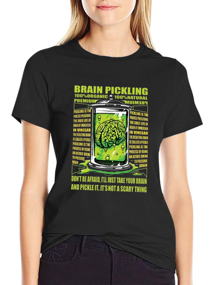 Brain Pickling T-Shirt - Organic Natural Premium Tee