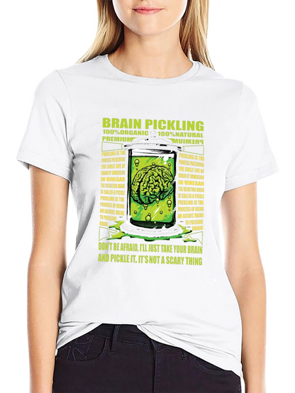 Brain Pickling T-Shirt - Organic Natural Premium Tee