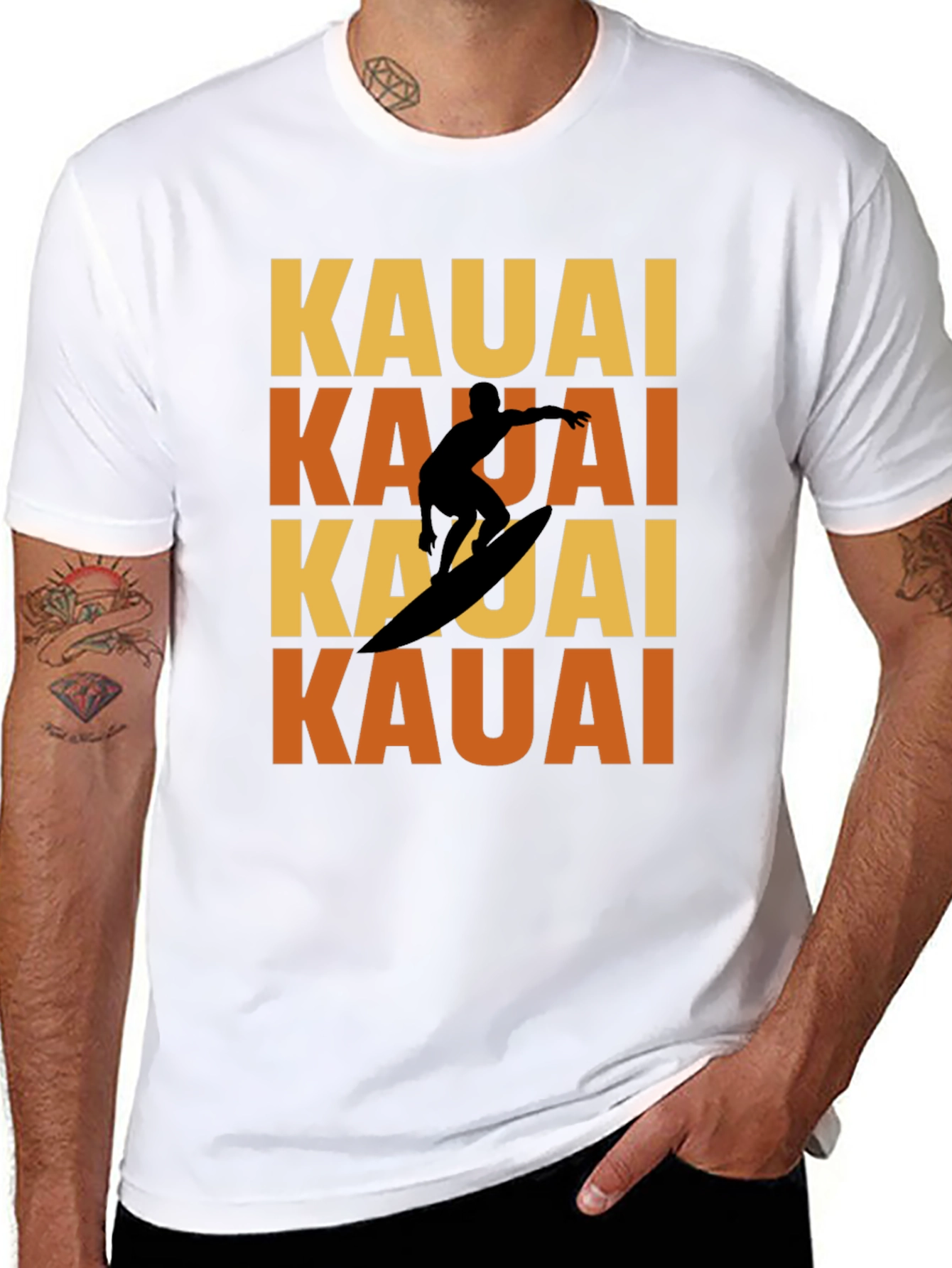 Kauai Surfer T-Shirt - Island Vibes