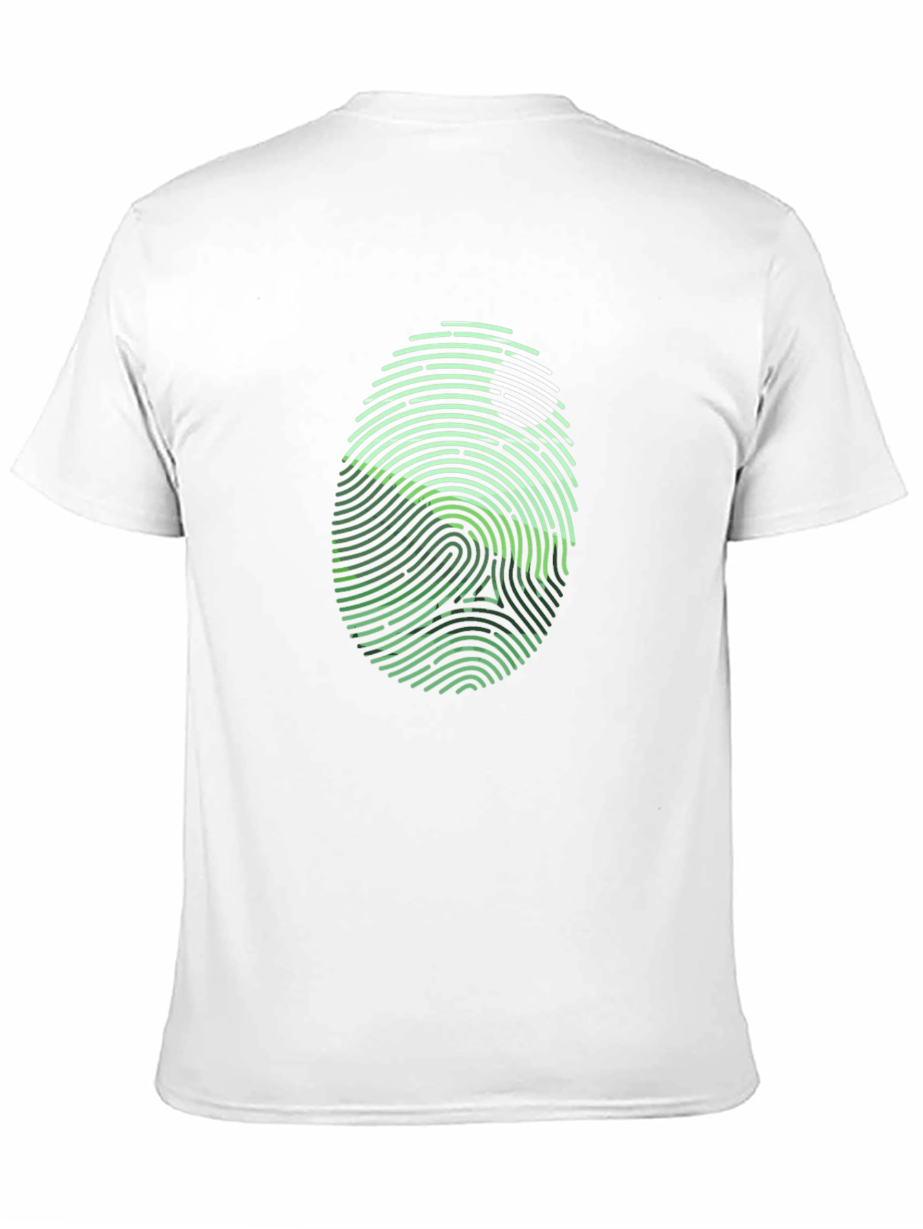 Unique Fingerprint Skull Graphic Black T-Shirt