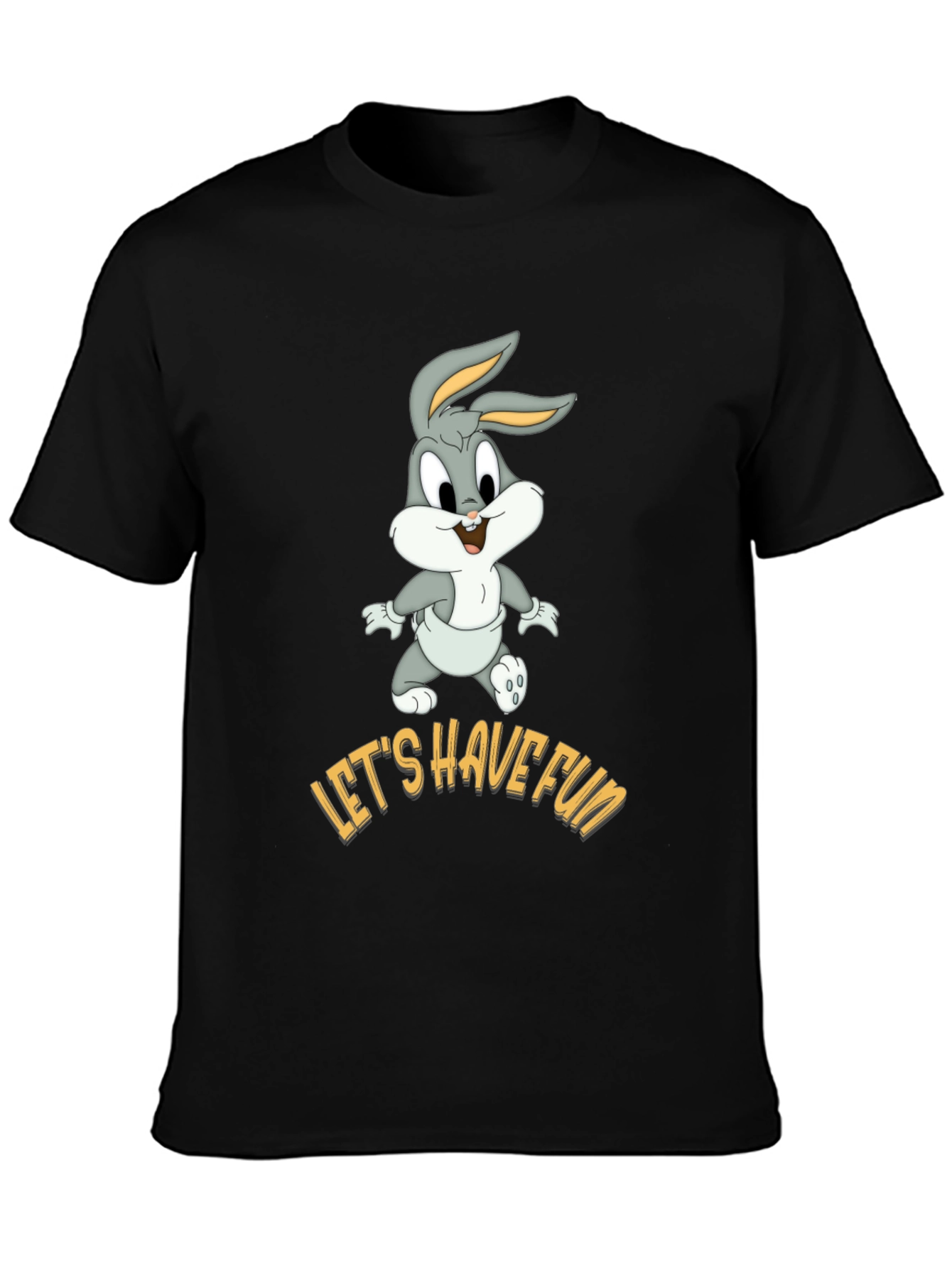 Lets Have Fun Bugs Bunny Black T-Shirt