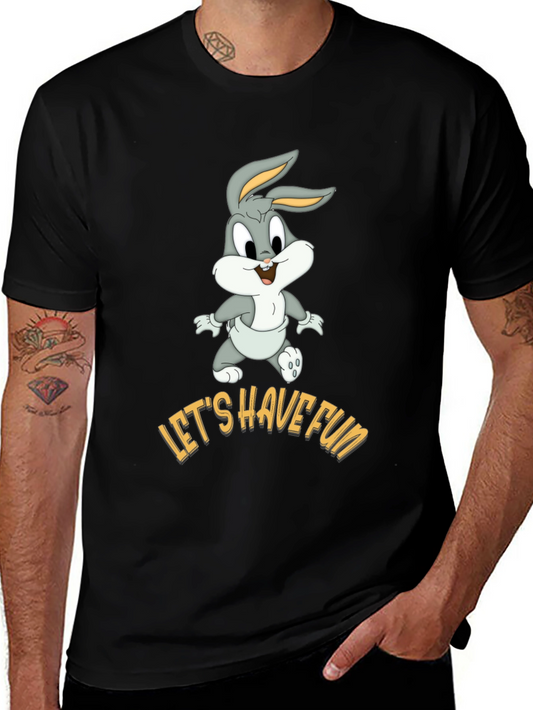 Lets Have Fun Bugs Bunny Black T-Shirt