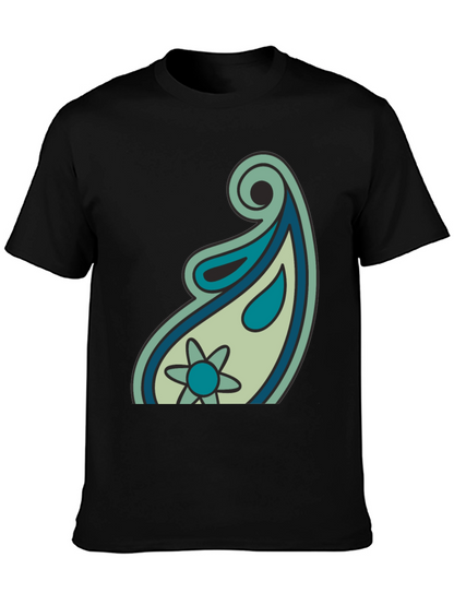 Paisley Graphic Black T-Shirt - Casual Style
