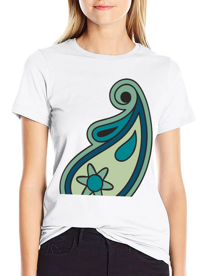 Paisley Graphic Black T-Shirt - Casual Style