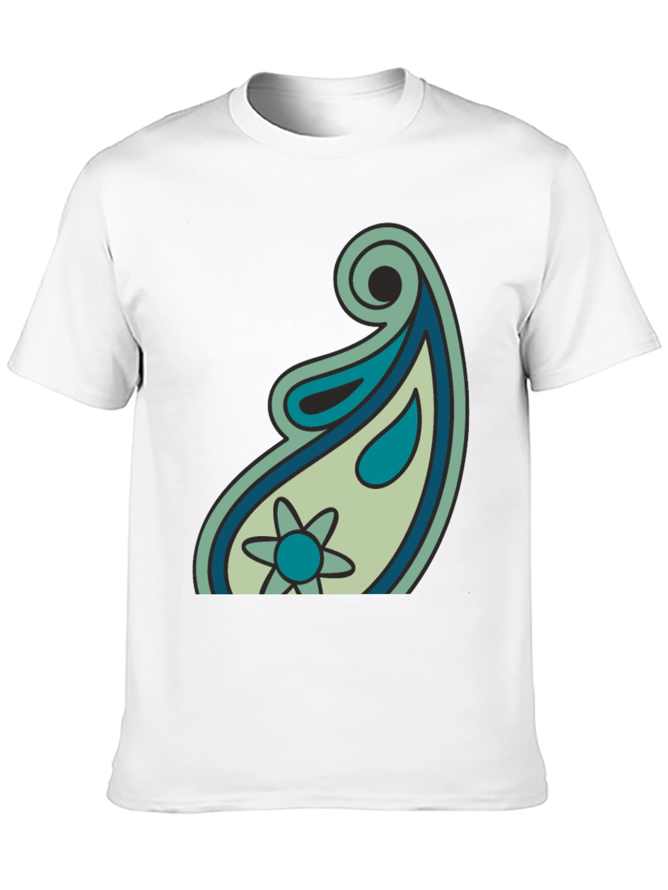 Paisley Graphic Black T-Shirt - Casual Style