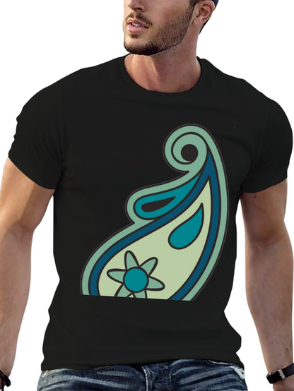 Paisley Graphic Black T-Shirt - Casual Style