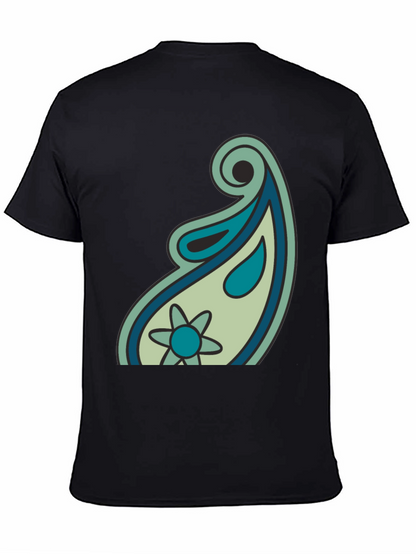 Paisley Graphic Black T-Shirt - Casual Style