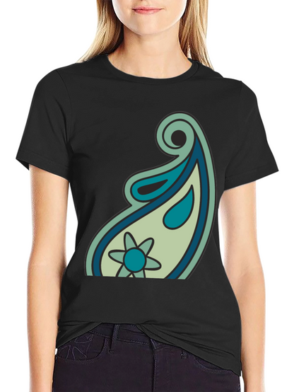 Paisley Graphic Black T-Shirt - Casual Style