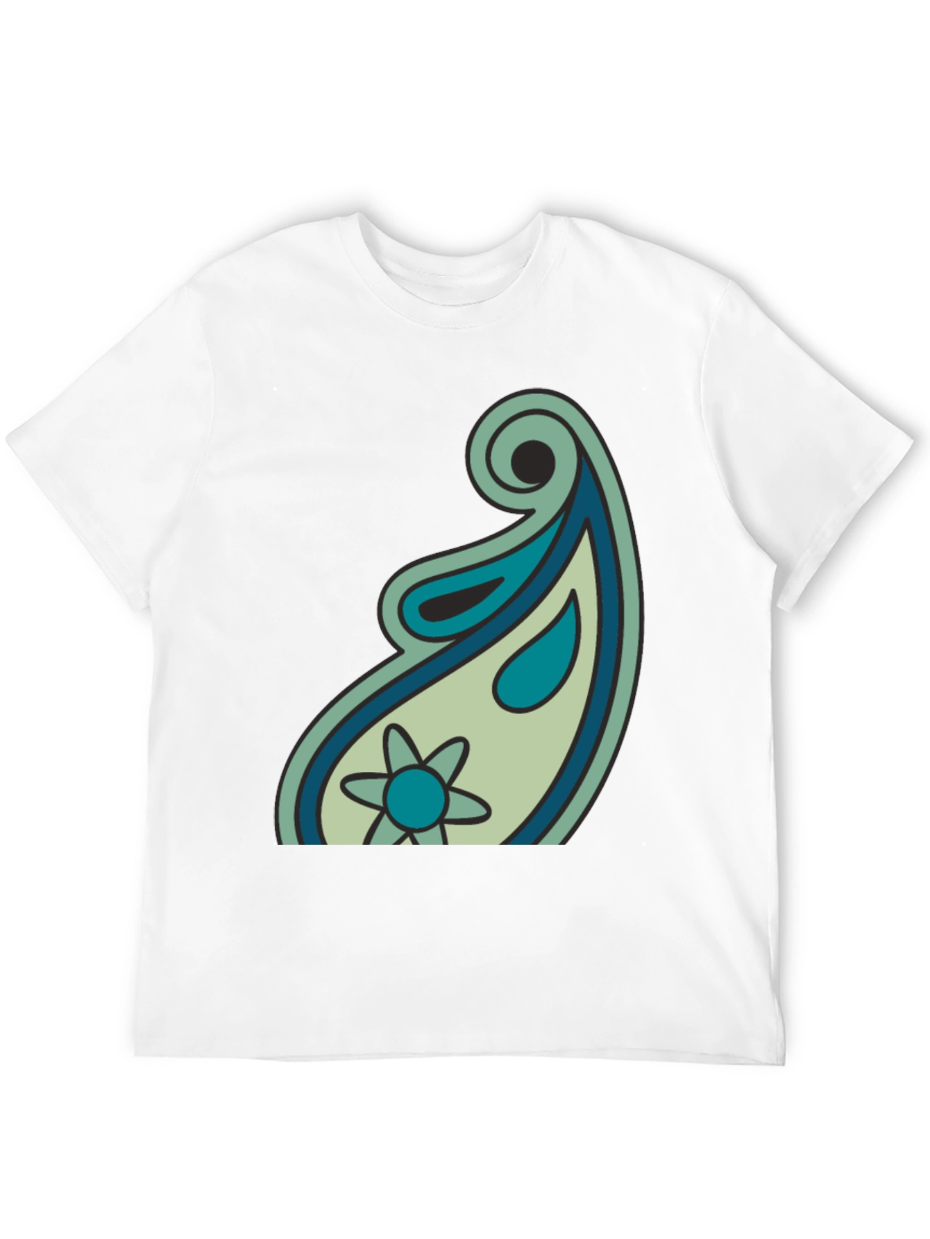 Paisley Graphic Black T-Shirt - Casual Style