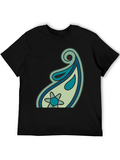 Paisley Graphic Black T-Shirt - Casual Style