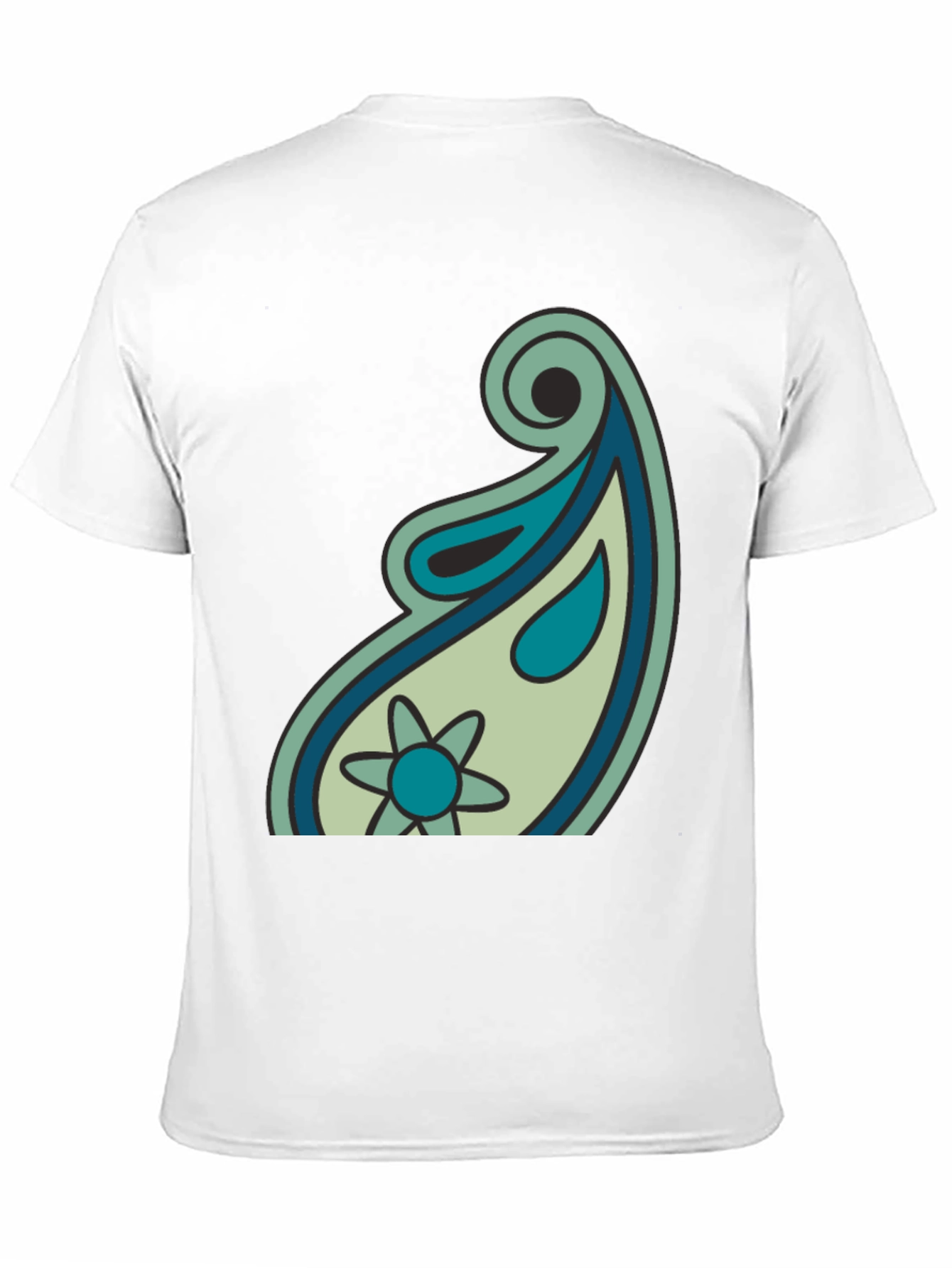 Paisley Graphic Black T-Shirt - Casual Style