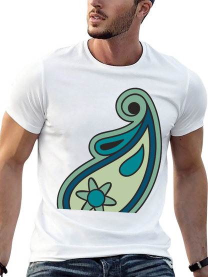 Paisley Graphic Black T-Shirt - Casual Style