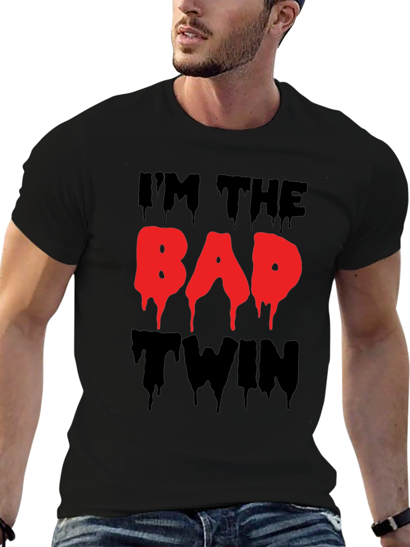 Im The Bad Twin Funny Graphic T-Shirt