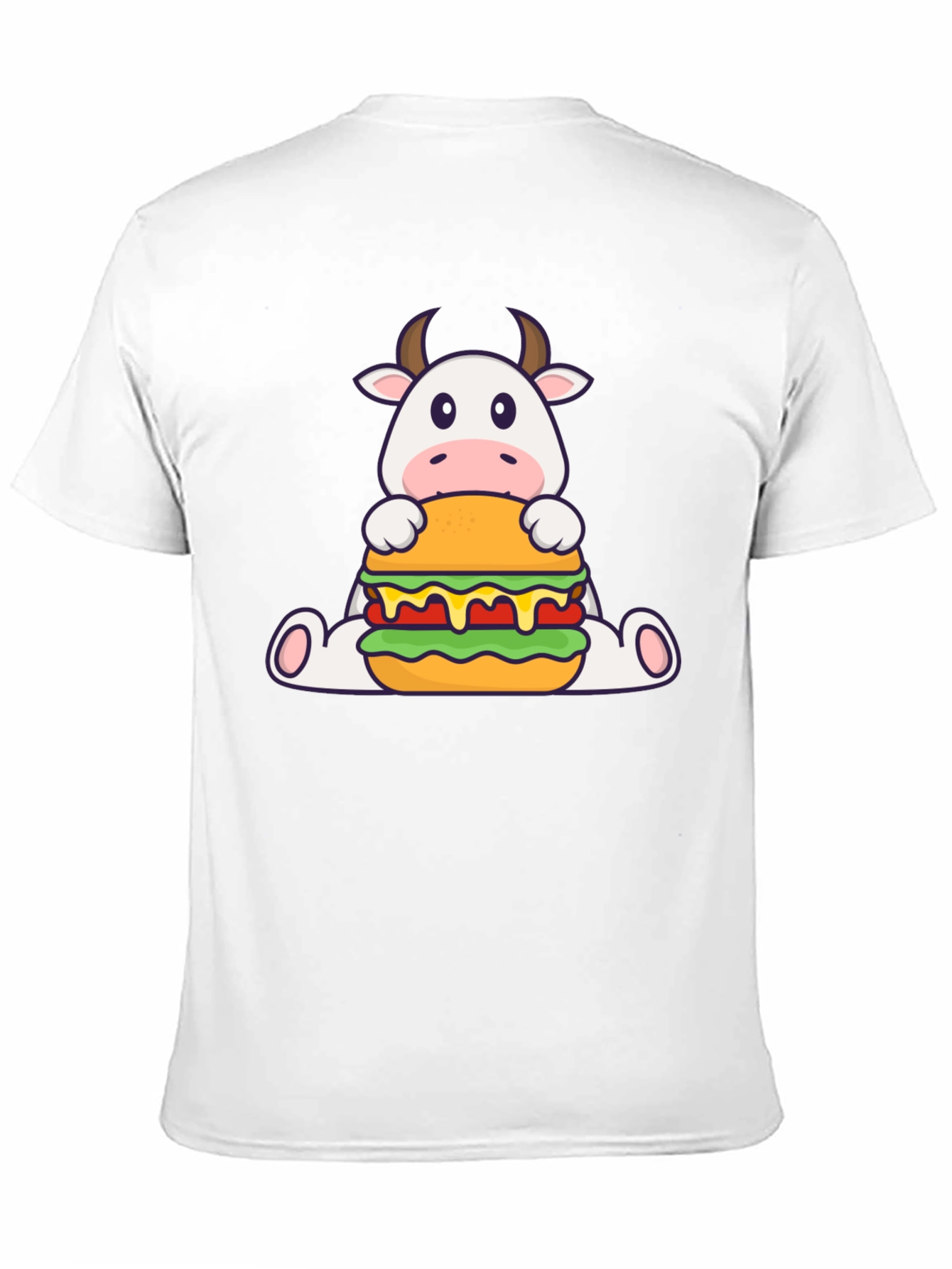 Cow Burger Graphic Tee - Black Casual T-Shirt