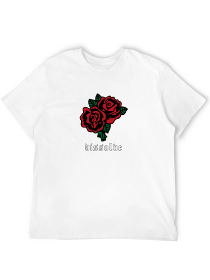 Dissolve Rose Graphic Black T-Shirt