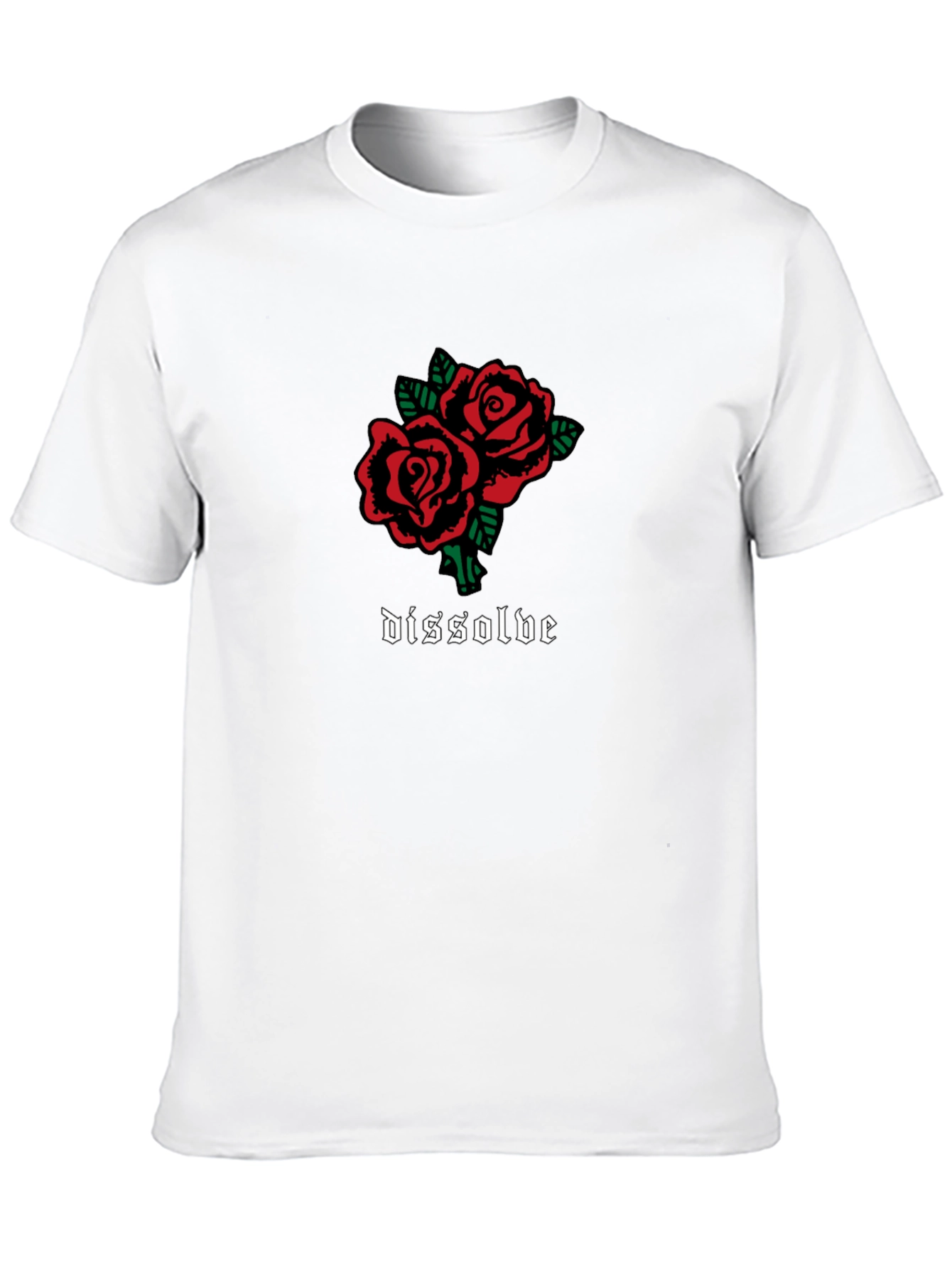 Dissolve Rose Graphic Black T-Shirt