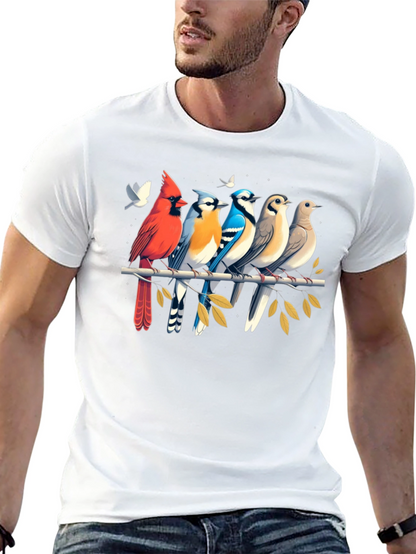 Birds on Branch Graphic Tee - Black