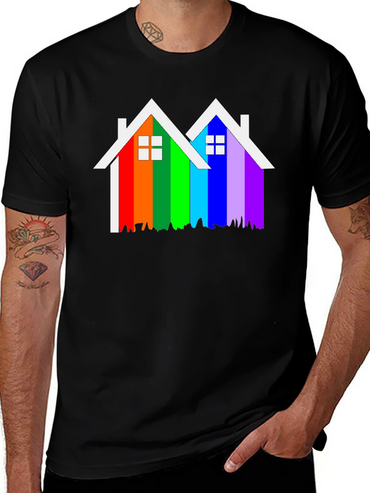 Pride House T-Shirt - Colorful LGBTQ+ Design