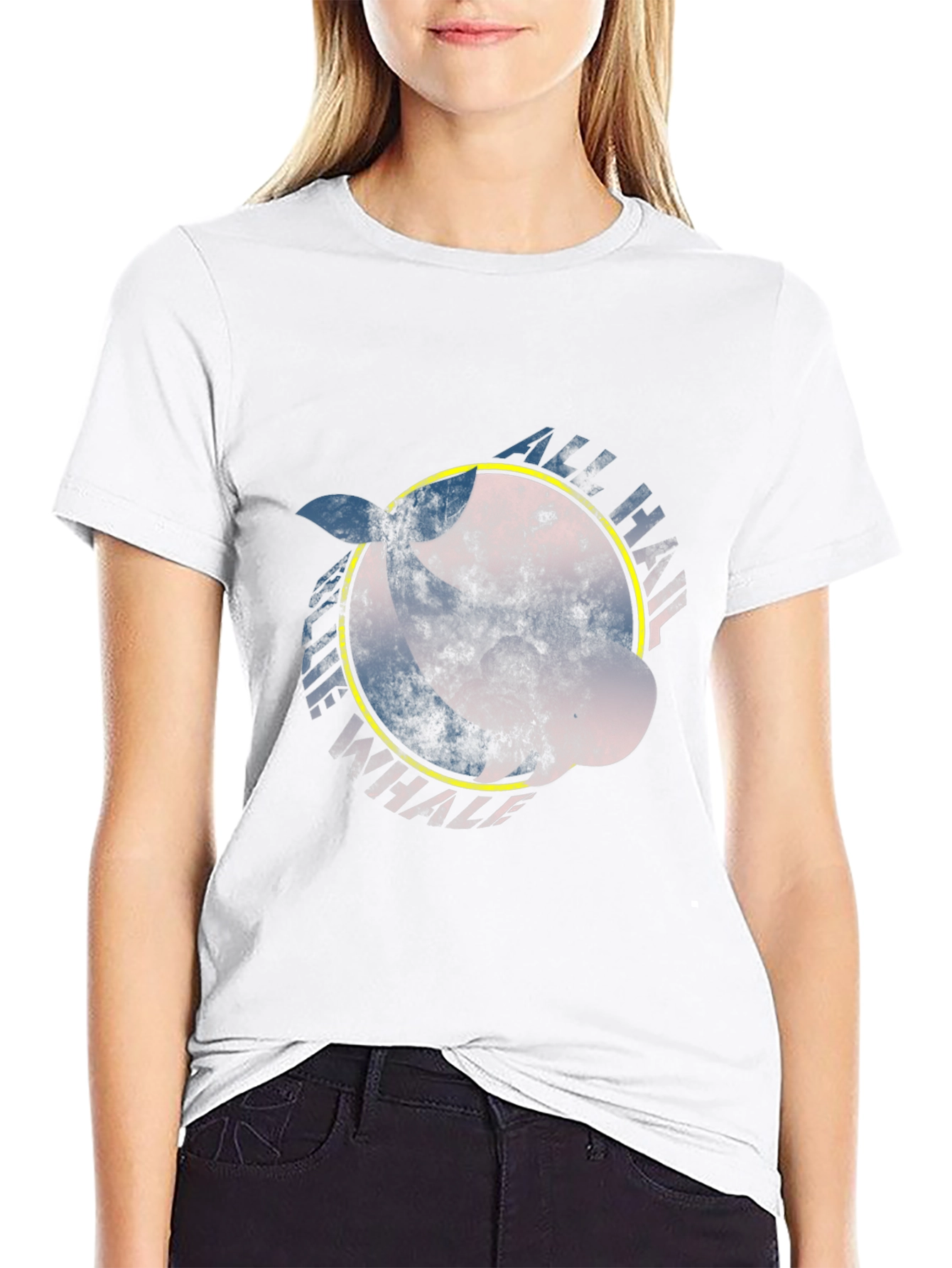 All Hail Whale Graphic Tee - Unique Design