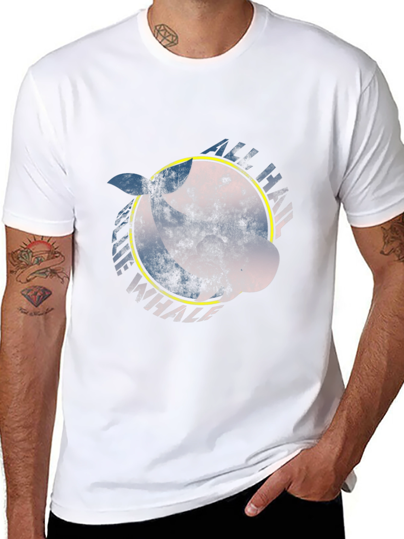 All Hail Whale Graphic Tee - Unique Design