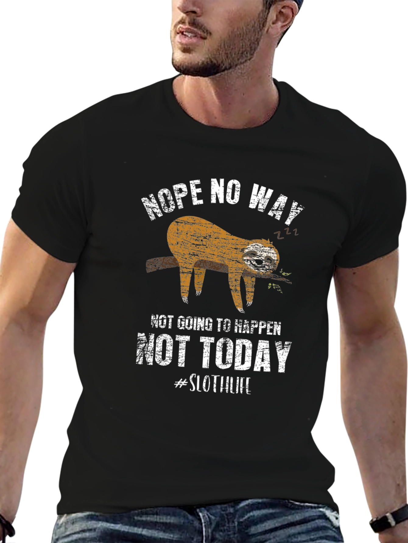 Nope Not Today Sloth Graphic Tee