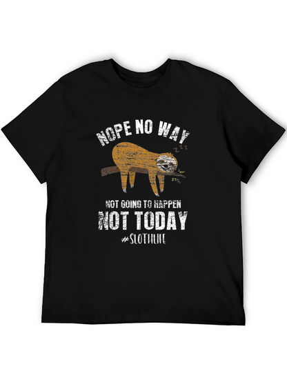 Nope Not Today Sloth Graphic Tee