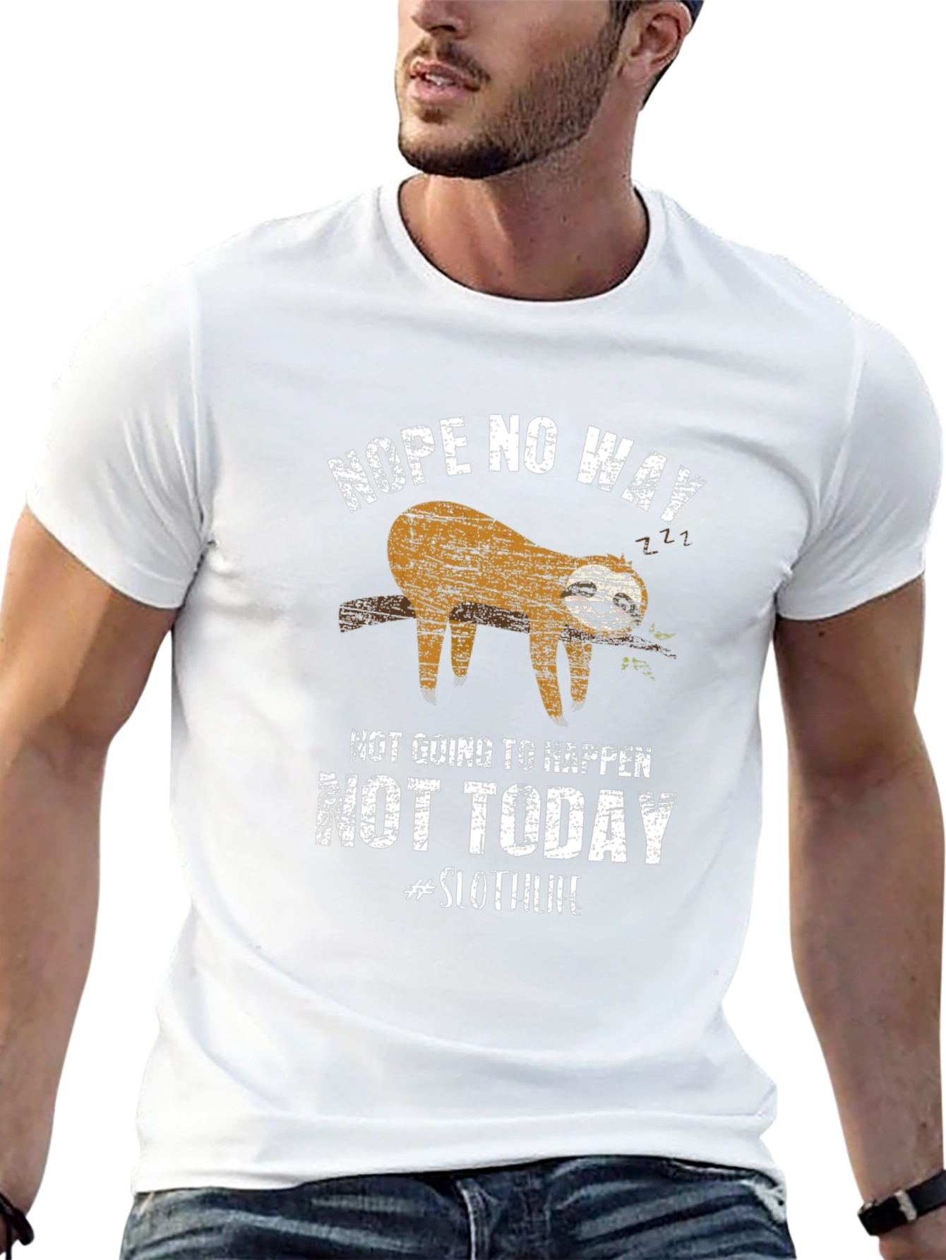 Nope Not Today Sloth Graphic Tee
