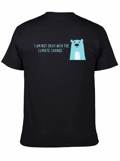 Climate Change Polar Bear Graphic Tee - Black
