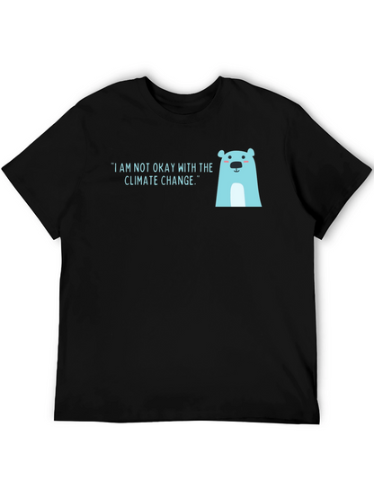 Climate Change Polar Bear Graphic Tee - Black