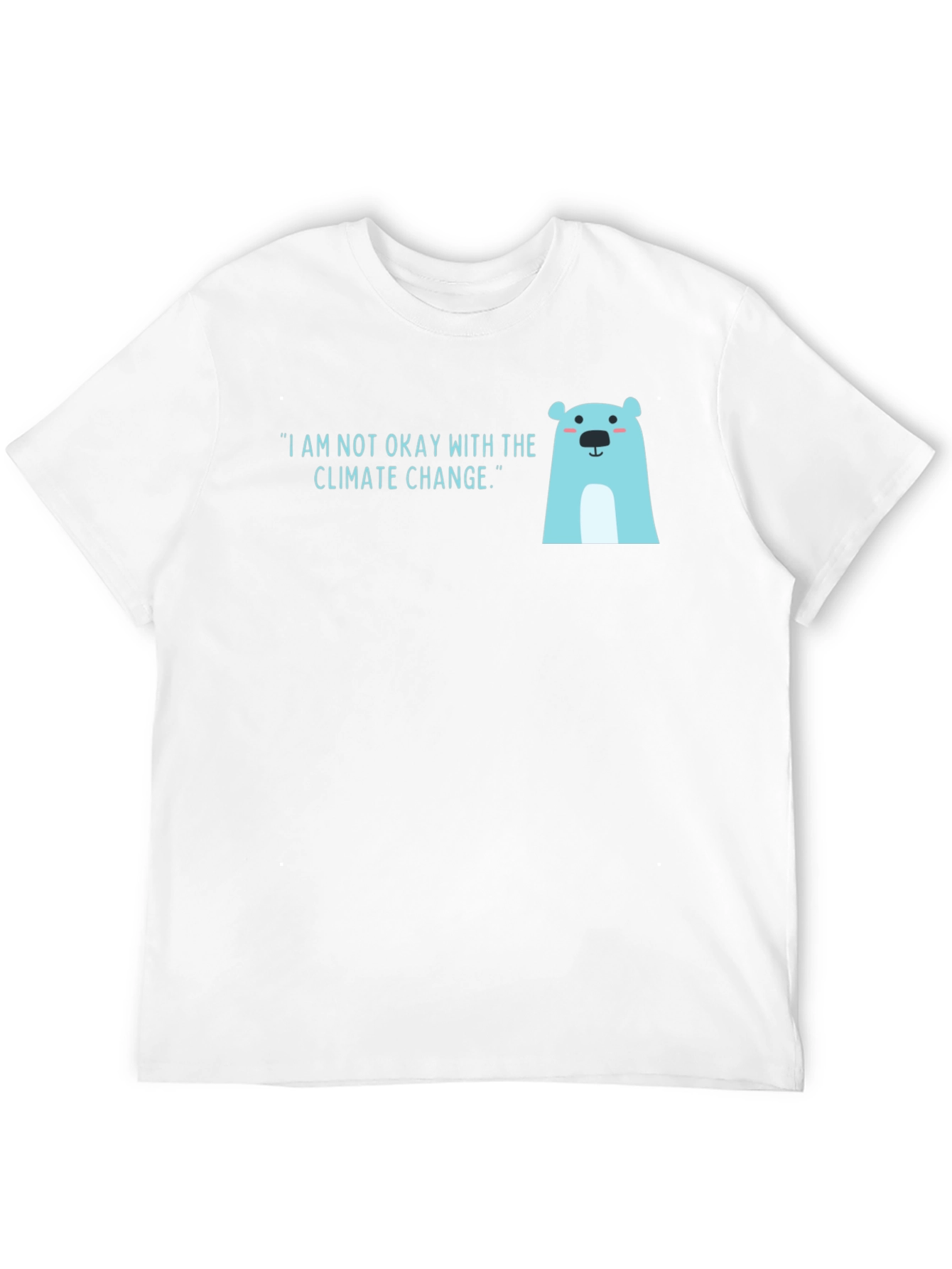 Climate Change Polar Bear Graphic Tee - Black