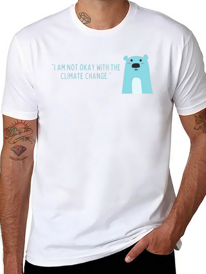 Climate Change Polar Bear Graphic Tee - Black