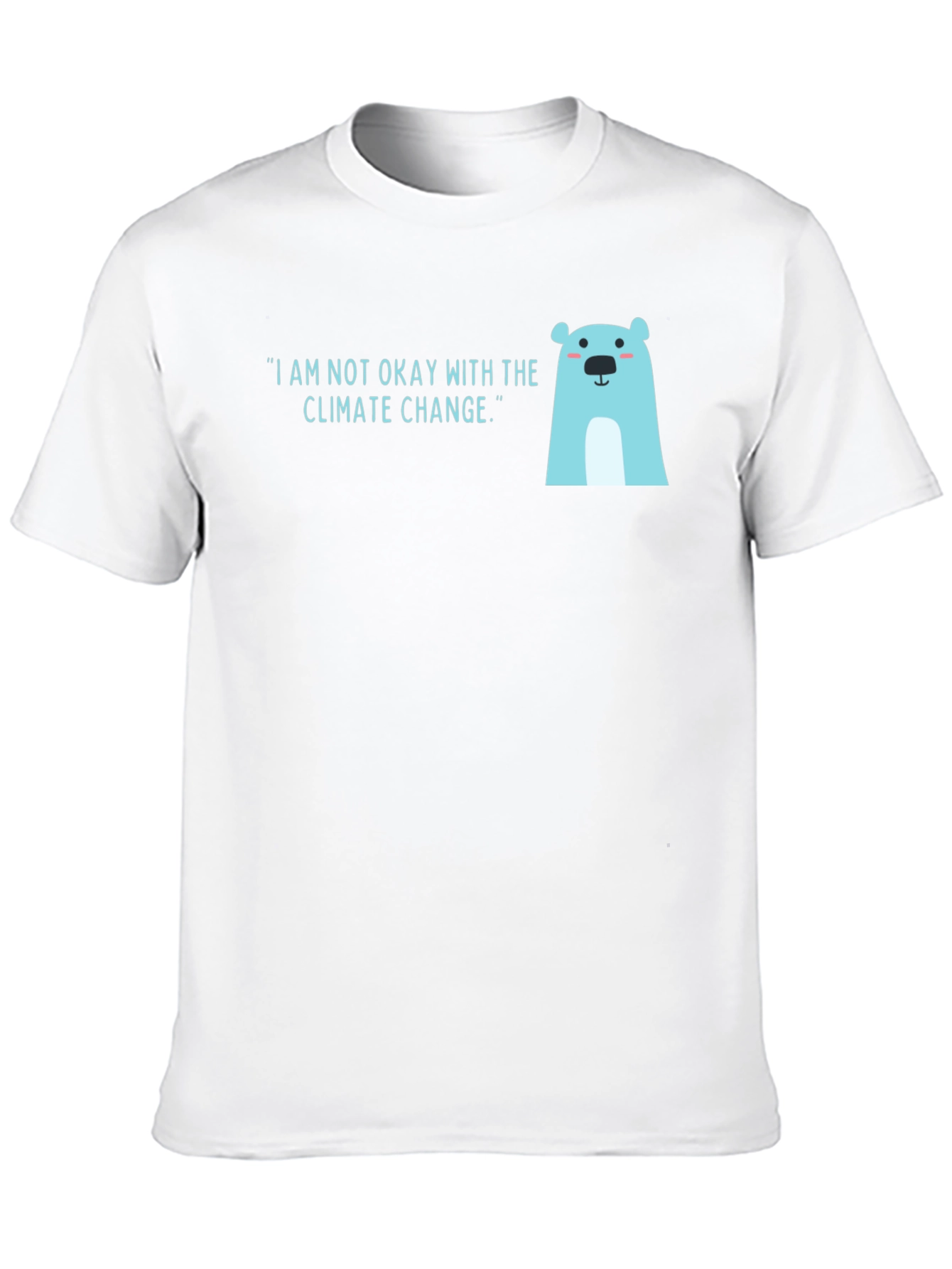 Climate Change Polar Bear Graphic Tee - Black