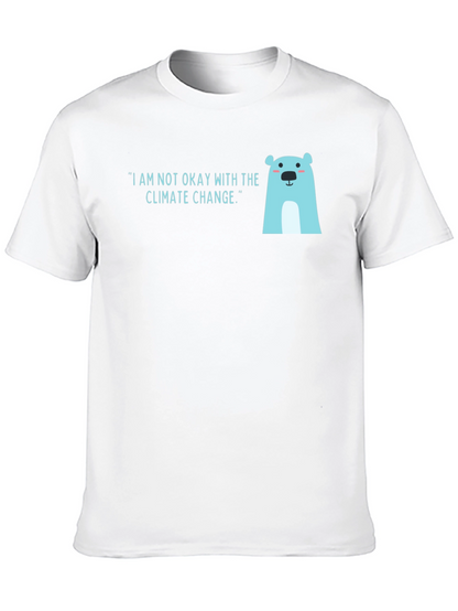 Climate Change Polar Bear Graphic Tee - Black
