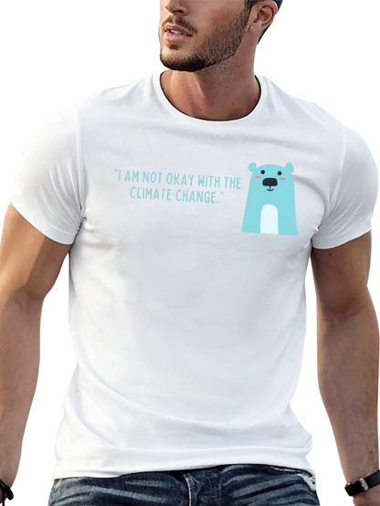 Climate Change Polar Bear Graphic Tee - Black