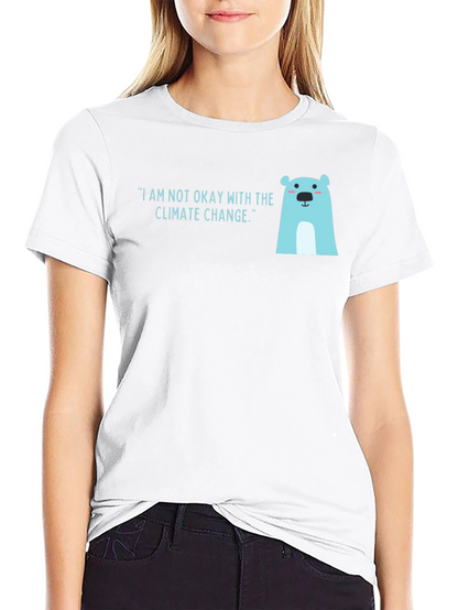 Climate Change Polar Bear Graphic Tee - Black
