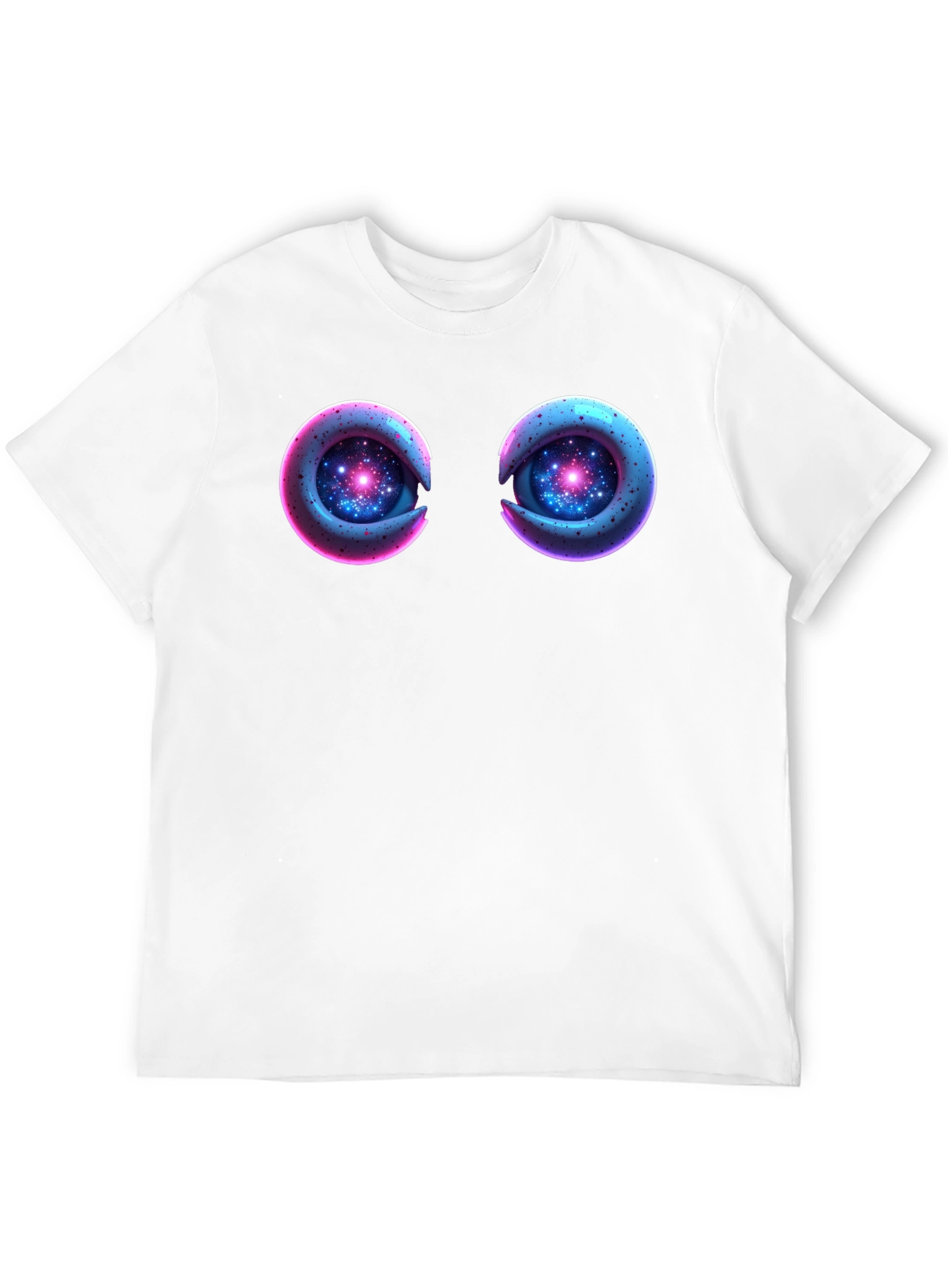 Cosmic Eyes Black Graphic T-Shirt