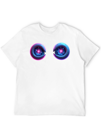 Cosmic Eyes Black Graphic T-Shirt