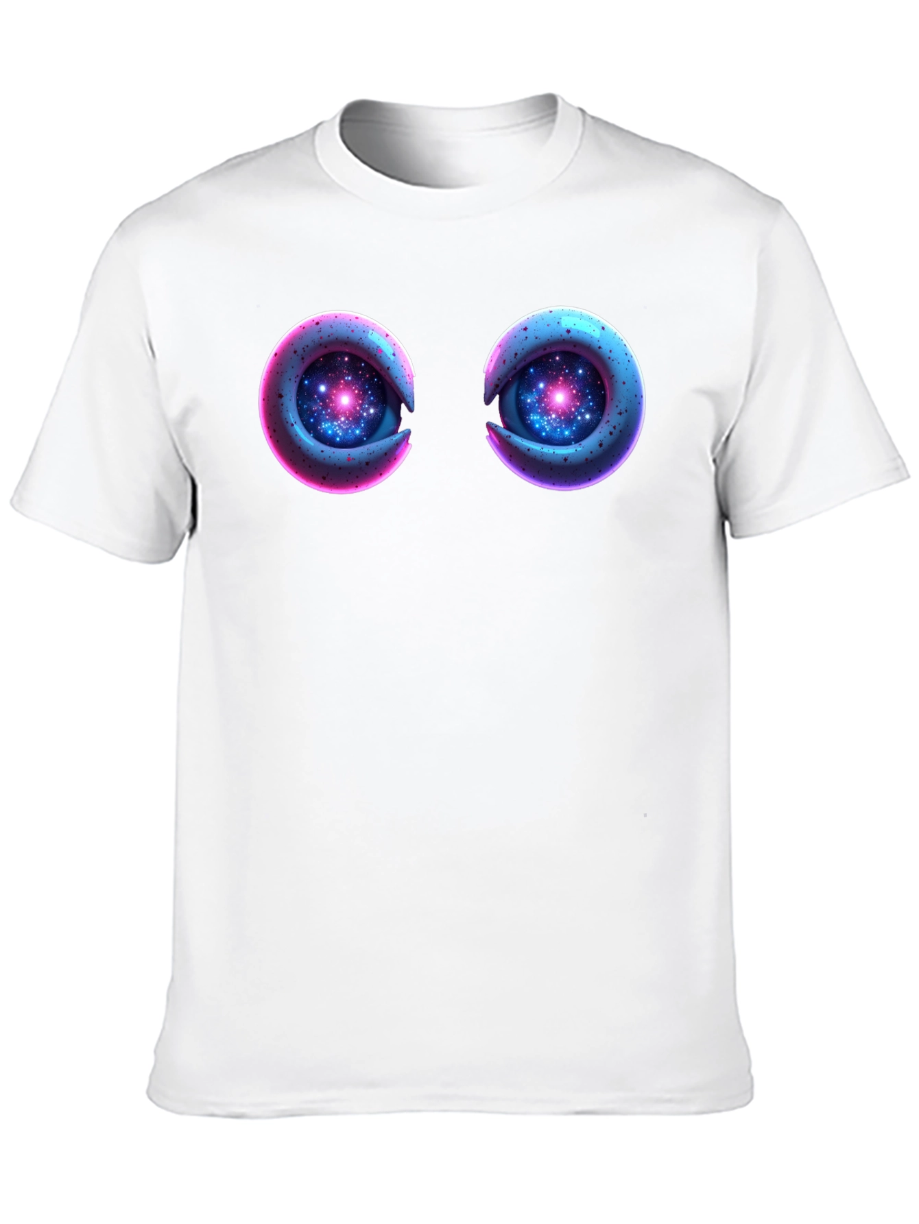 Cosmic Eyes Black Graphic T-Shirt
