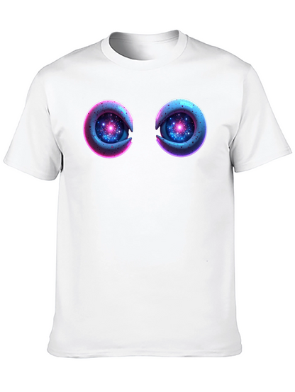 Cosmic Eyes Black Graphic T-Shirt