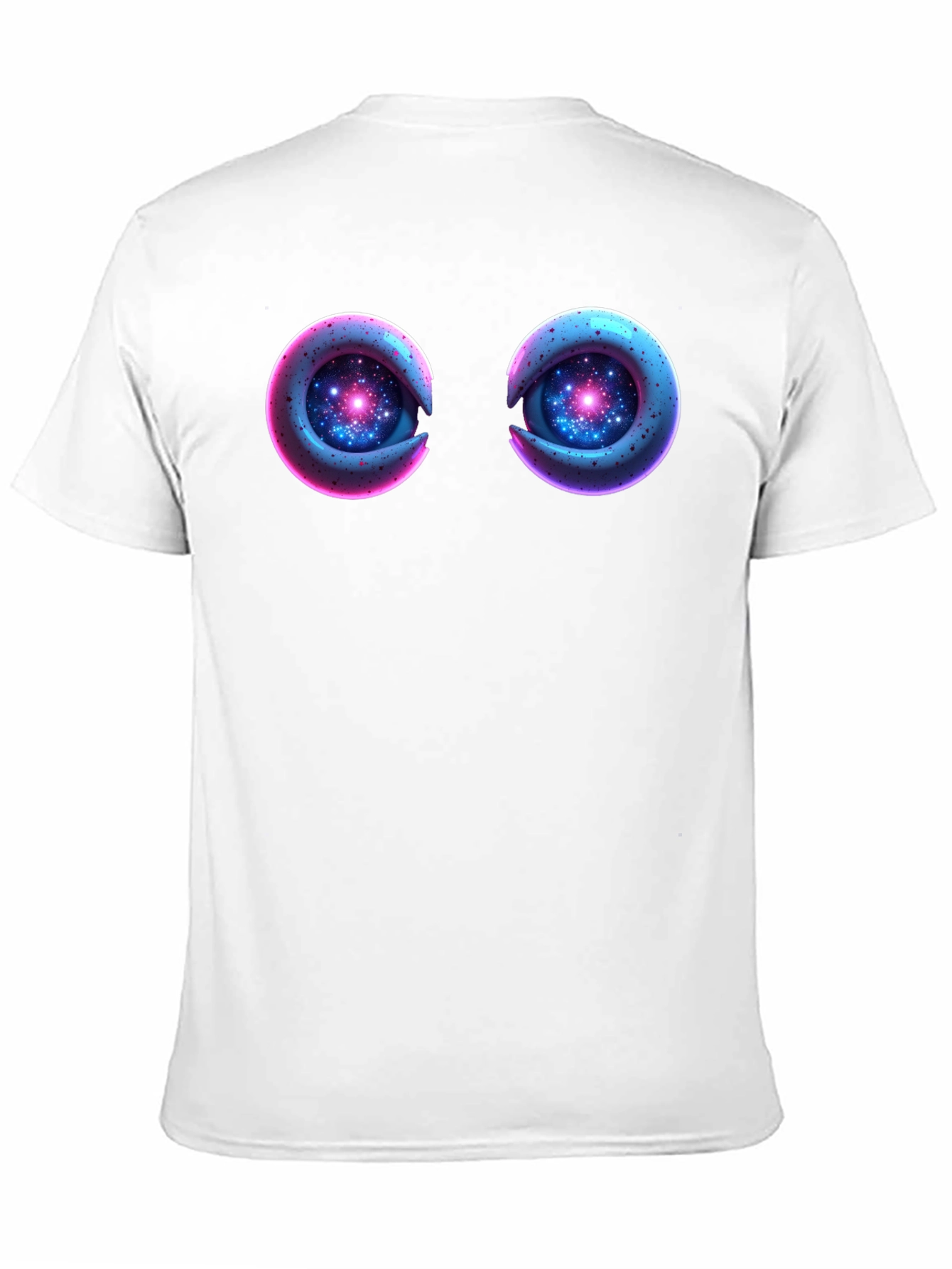 Cosmic Eyes Black Graphic T-Shirt