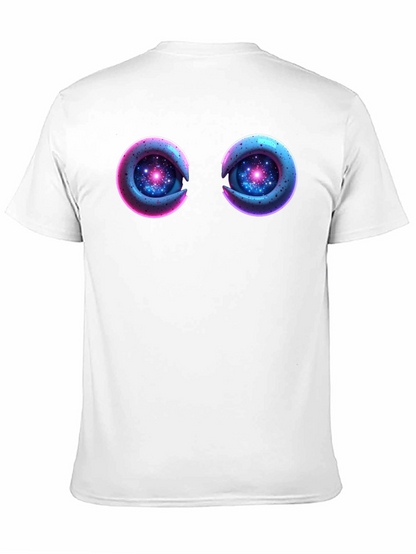 Cosmic Eyes Black Graphic T-Shirt