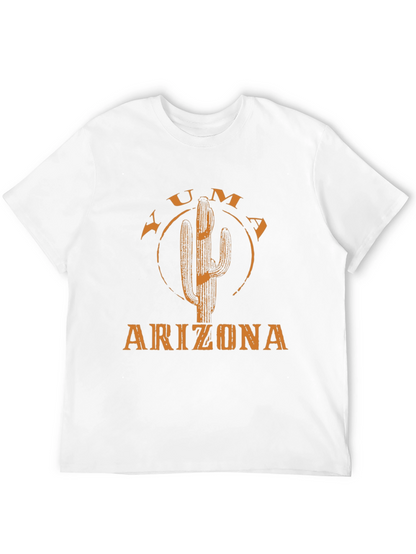 Yuma Arizona Cactus Graphic Tee - Black Cotton T-Shirt