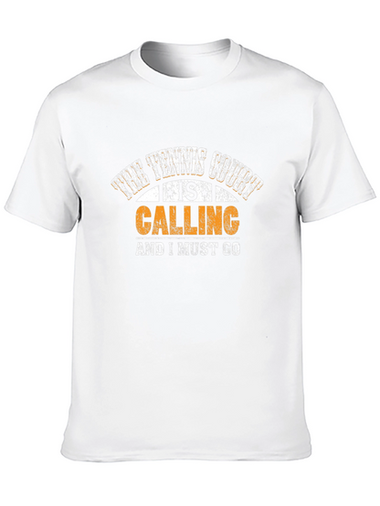 Tennis Court Calling Graphic T-Shirt