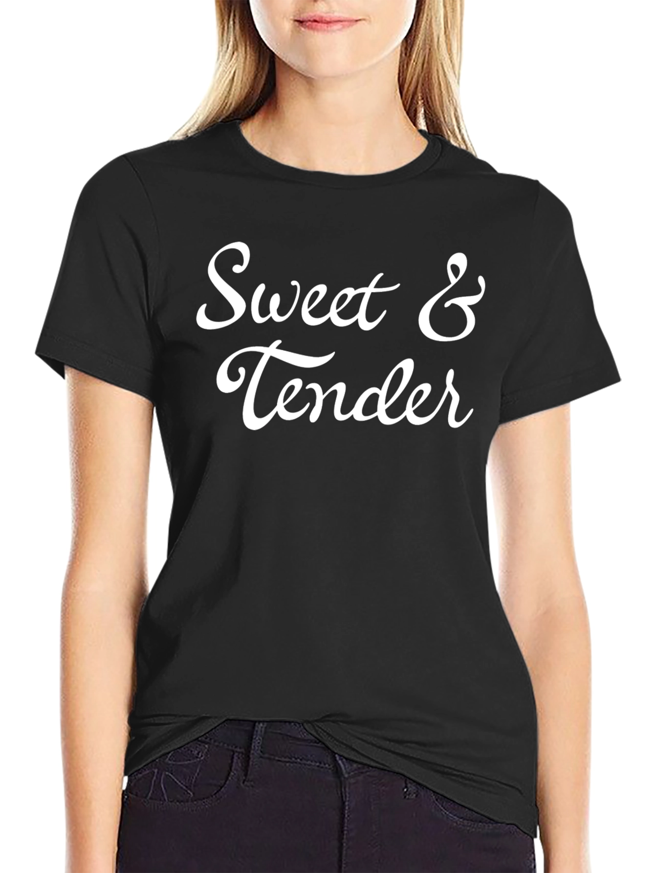 Sweet & Tender Black Graphic T-Shirt